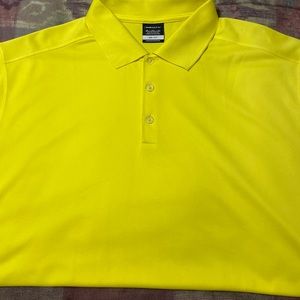 yellow golf polo